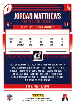 2018 Donruss #35 Jordan Matthews Back