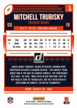 2018 Donruss #46 Mitchell Trubisky Back