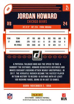 2018 Donruss #47 Jordan Howard Back