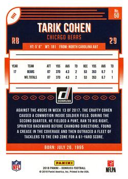 2018 Donruss #50 Tarik Cohen Back