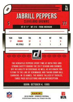 2018 Donruss #66 Jabrill Peppers Back