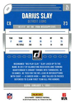 2018 Donruss #97 Darius Slay Back