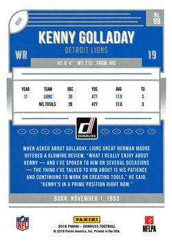 2018 Donruss #99 Kenny Golladay Back