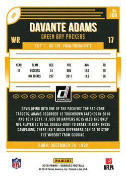 2018 Donruss #109 Davante Adams Back