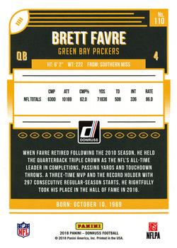 2018 Donruss #110 Brett Favre Back