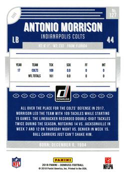 2018 Donruss #127 Antonio Morrison Back