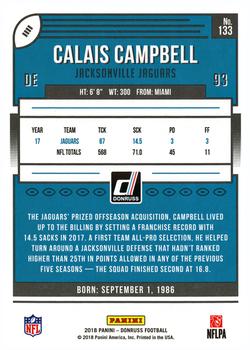 2018 Donruss #133 Calais Campbell Back
