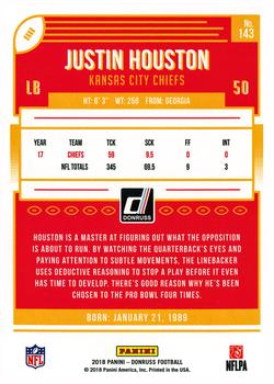 2018 Donruss #143 Justin Houston Back