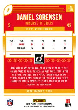 2018 Donruss #145 Daniel Sorensen Back