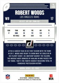 2018 Donruss #149 Robert Woods Back