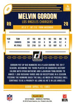 2018 Donruss #158 Melvin Gordon Back