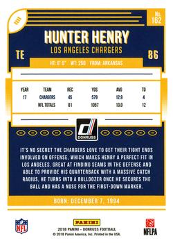 2018 Donruss #162 Hunter Henry Back