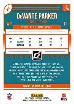 2018 Donruss #166 DeVante Parker Back