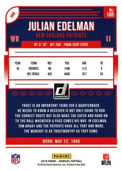 2018 Donruss #186 Julian Edelman Back