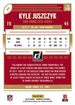 2018 Donruss #248 Kyle Juszczyk Back