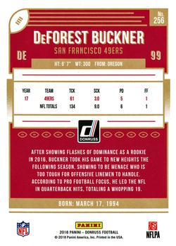 2018 Donruss #256 DeForest Buckner Back