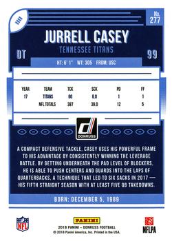 2018 Donruss #277 Jurrell Casey Back