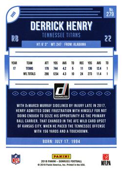 2018 Donruss #279 Derrick Henry Back