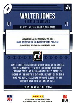 2018 Donruss #287 Walter Jones Back