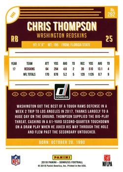 2018 Donruss #292 Chris Thompson Back