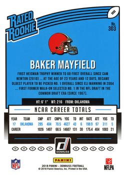 2018 Donruss #303 Baker Mayfield Back