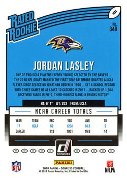 2018 Donruss #349 Jordan Lasley Back