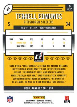 2018 Donruss #362 Terrell Edmunds Back