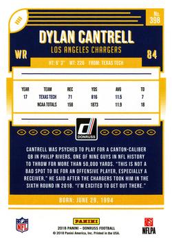 2018 Donruss #398 Dylan Cantrell Back