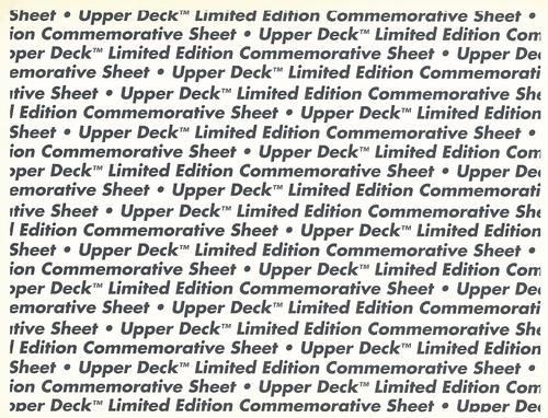 1992 Upper Deck SCD Sheets #1 Randall Cunningham / David Klingler / Dan Marino / Troy Aikman / Jim Kelly / Bernie Kosar Back