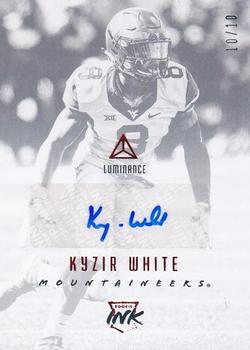 2018 Panini Luminance - Rookie Ink Red #RI-KYW Kyzir White Front