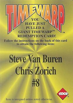 1996 Collector's Edge - Giant TimeWarp Redemptions #8 Steve Van Buren / Chris Zorich Front