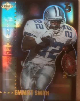 2000 Collector's Edge T3 - Edge Quest Preview Gold #EQ7 Emmitt Smith Front