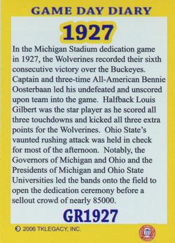 2002 TK Legacy Michigan Wolverines - Game Day Diary The Rivalry #GR1927 24th Meeting Back