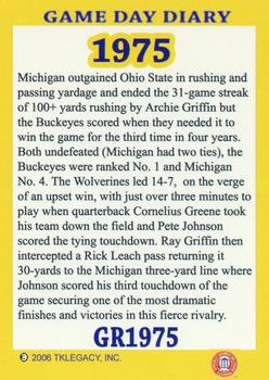 2002 TK Legacy Michigan Wolverines - Game Day Diary The Rivalry #GR1975 72nd Meeting Back