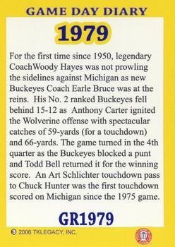 2002 TK Legacy Michigan Wolverines - Game Day Diary The Rivalry #GR1979 76th Meeting Back