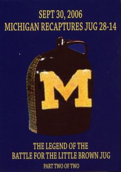 2002 TK Legacy Michigan Wolverines - Legend of the Battle for the Little Brown Jug #LBJ2 The Legend of the Battle for the Little Brown Jug Front
