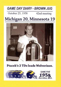 2002 TK Legacy Michigan Wolverines - Game Day Diary Brown Jug #B1958 42nd Meeting Front
