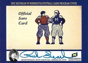 2002 TK Legacy Michigan Wolverines - Homecoming #HC3 Homecoming 1902 vs Minnesota Front