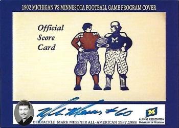 2002 TK Legacy Michigan Wolverines - Homecoming #HC4 Homecoming 1902 vs Minnesota Front