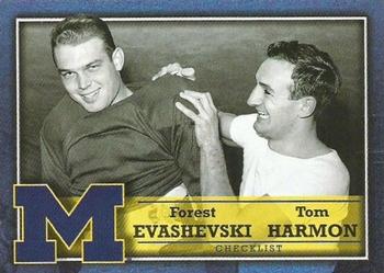 2002 TK Legacy Michigan Wolverines - Checklists #NNO Forest Evashevski / Tom Harmon Front