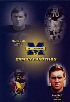 2002 TK Legacy Michigan Wolverines - Checklists #CK1 Family Tradition (Marty Huff / Ben Huff) Front