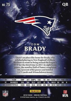 2018 Panini Origins #75 Tom Brady Back