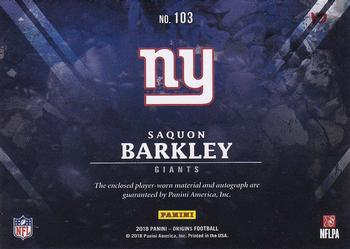 2018 Panini Origins #103 Saquon Barkley Back