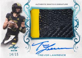 2018 Leaf Metal Army All-American - Patch Autographs Platinum #PA-TL1 Trevor Lawrence Front
