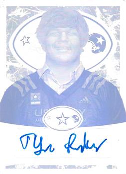2018 Leaf Metal Army All-American - Tour Autographs Printing Plates Yellow #ATA-TL3 Tyler Linderbaum Front
