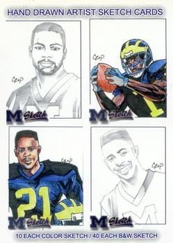 2002 TK Legacy Michigan Wolverines - Sketch Cards Previews #SK1 Sketch Cards Front