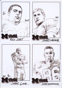 2002 TK Legacy Michigan Wolverines - Sketch Cards Previews #SC1 Sketch Cards Front