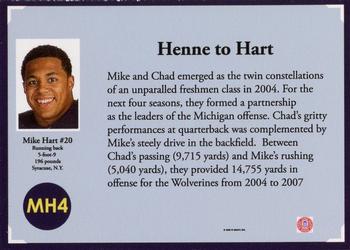2002 TK Legacy Michigan Wolverines - Legend of Mike Hart #MH4 Mike Hart / Chad Henne Back