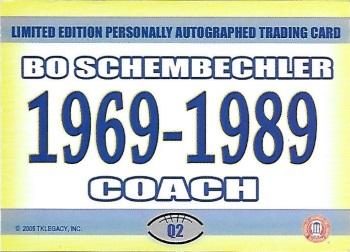 2002 TK Legacy Michigan Wolverines - Bo Schembechler Quotes #Q2 