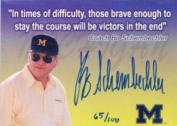 2002 TK Legacy Michigan Wolverines - Bo Schembechler Quotes #Q2 
